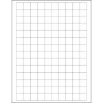 3/4 x 3/4" White Rectangle Laser Labels