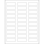 2 1/4 x 3/4" White Rectangle Laser Labels
