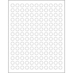 1/2" White Circle Laser Labels