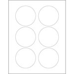 3" White Circle Laser Labels
