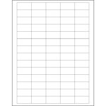 1 1/2 x 3/4" White Rectangle Laser Labels