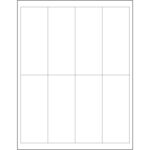 2 x 5" White Rectangle Laser Labels