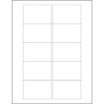 3 x 2" White Rectangle Laser Labels
