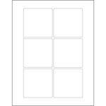 3 x 3" White Rectangle Laser Labels