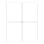 3 3/4 x 4 3/4" White Rectangle Laser Labels