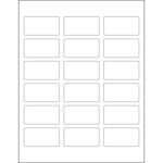 2 3/8 x 1 1/4" White Rectangle Laser Labels