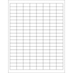 1 x 1/2" White Rectangle Laser Labels