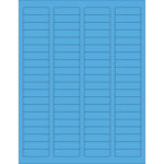 1 3/4 x 1/2" Fluorescent Blue Rectangle Laser Labels