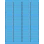 1 15/16 x 1/2" Fluorescent Blue Rectangle Laser Labels
