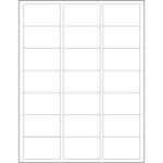 2 1/2 x 1 1/2" White Rectangle Laser Labels