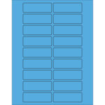 3 x 1" Fluorescent Blue Rectangle Laser Labels