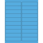 4 x 1" Fluorescent Blue Rectangle Laser Labels