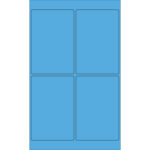 4 x 6" Fluorescent Blue Rectangle Laser Labels