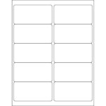 4 x 2" Glossy White Rectangle Laser Labels