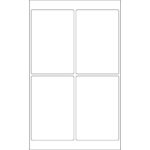 4 x 6" Glossy White Rectangle Laser Labels