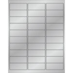2 5/8 x 1" Silver Foil Rectangle Laser Labels