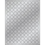 3/4" Silver Foil Circle Laser Labels