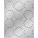 2 1/2" Silver Foil Circle Laser Labels