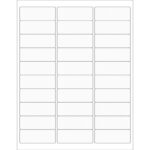 2 5/8 x 1" Clear Rectangle Laser Labels