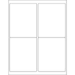 4 x 5" White Removable Rectangle Laser Labels