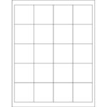 2 x 2" White Removable Rectangle Laser Labels