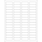 1 3/4 x 2/3" EZ Peel White Rectangle Laser Labels