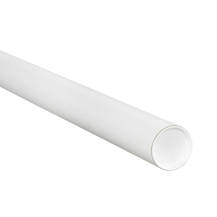 1 1/2 x 9" White Tubes with Caps