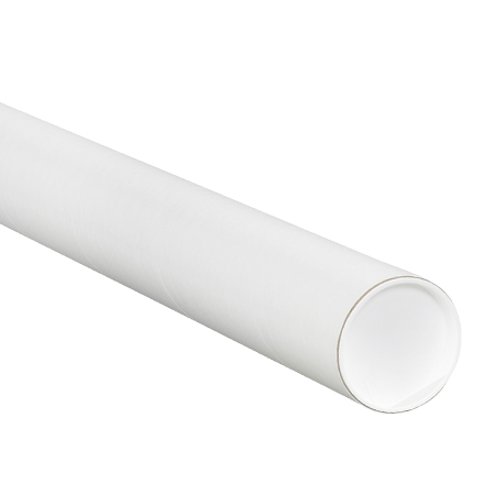 2 1/2 x 18" White Tubes with Caps