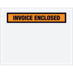 7 x 5 1/2" Orange "Invoice Enclosed" Envelopes