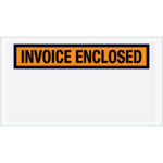 5 1/2 x 10" Orange "Invoice Enclosed" Envelopes