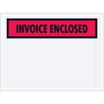 4 1/2 x 6" Red "Invoice Enclosed" Envelopes