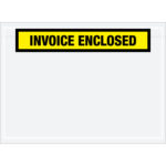 7 1/2 x 5 1/2" Yellow "Invoice Enclosed" Envelopes