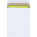 7 x 9" White Self-Seal Stayflats Plus Mailers
