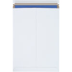 13 x 18" White Self-Seal Stayflats Plus Mailers