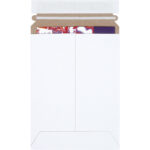 6 x 8" White Self-Seal Stayflats Plus Mailers