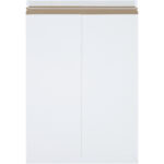 22 x 27" White Self-Seal Stayflats Plus Mailers