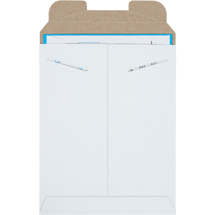 9 x 11 1/2" White Stayflats Mailers