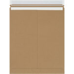 12 3/4 x 15" Kraft Self-Seal Stayflats Plus Mailers