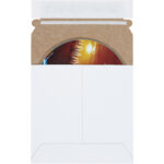 5 1/8 x 5 1/8" White Self-Seal Stayflats Plus Mailers