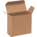 4 x 1 5/8 x 4" Kraft Reverse Tuck Folding Cartons