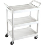 Rubbermaid Service Cart - 34 x 19 x 38", White