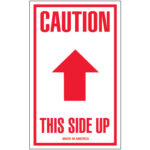 3 x 5" - "Caution - This Side Up" Arrow Labels