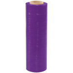 18'' x 59 Gauge x 1500' Purple Color-Tinted Hand Stretch Film