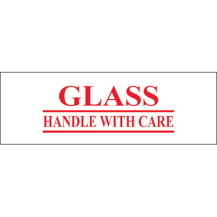 2" x 55 yds. - "Glass - Handle With Care" Tape Logic Messaged Carton Sealing Tape