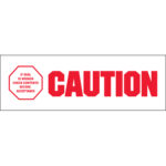 2" x 110 yds. - "Caution - If Seal Is Broke" (18 Pack) Tape Logic Messaged Carton Sealing