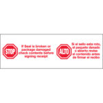 2" x 110 yds. - "Stop / Alto" (18 Pack) Tape Logic Messaged Carton Sealing Tape
