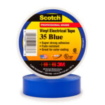 3/4" x 66' Blue (10 Pack) Scotch Vinyl Color Coding Electrical Tape 35