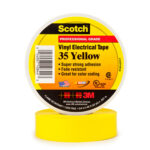 3/4" x 66' Yellow (10 Pack) Scotch Vinyl Color Coding Electrical Tape 35