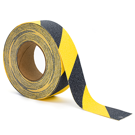 3" x 60' Black/Yellow Striped Heavy-Duty Tape Logic Anti-Slip Tape