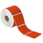 2 1/4 x 2" Red Desktop Direct Thermal Label